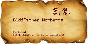 Blüttner Norberta névjegykártya